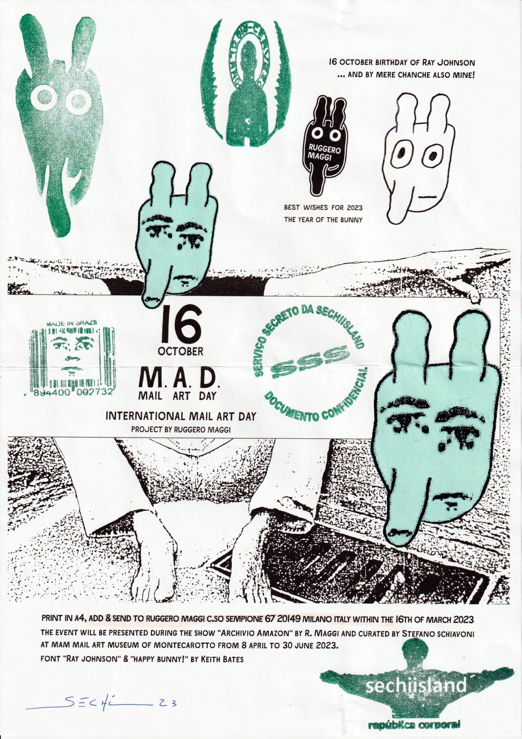 M.A.D. - Mail Art Day: José Roberto Sechi, Brazil